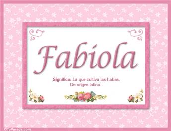 Fabiola, nombre, significado y origen de nombres