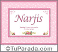 Narjis, nombre, significado y origen de nombres