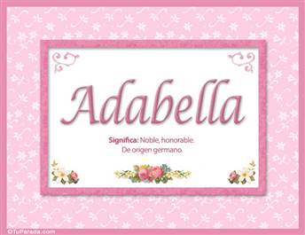 Adabella, nombre, significado y origen de nombres