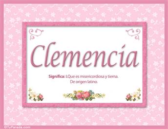 Clemencia, nombre, significado y origen de nombres
