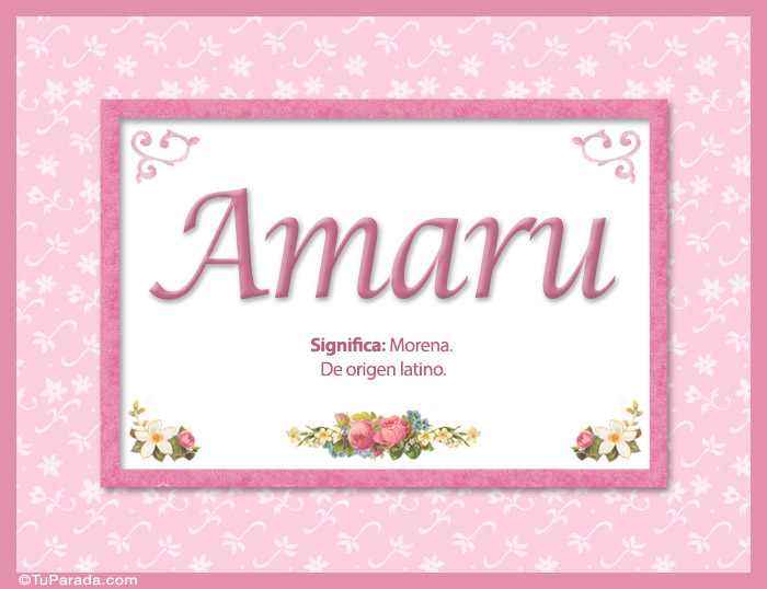 Amaru, significado y origen de nombres