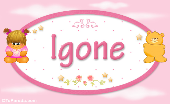 Nombre Igone - Con personajes, Imagen Significado de Igone - Con personajes