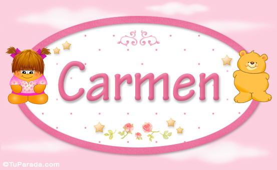 Nombre Carmen - Con personajes, Imagen Significado de Carmen - Con personajes