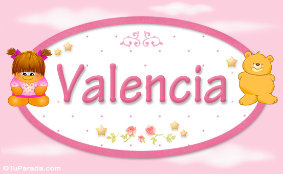 Nombre Valencia - Con personajes, Imagen Significado de Valencia - Con personajes