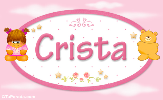 Nombre Crista - Con personajes, Imagen Significado de Crista - Con personajes
