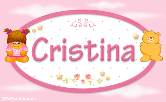 Nombre Cristina - Con personajes, Imagen Significado de Cristina - Con personajes