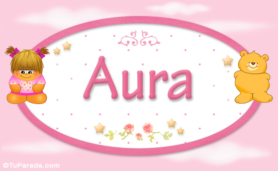 Nombre Aura - Con personajes, Imagen Significado de Aura - Con personajes