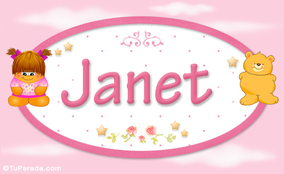 Tarjeta - Janet - Nombre para bebé