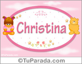 Nombre Nombre para bebé, Christina
