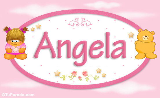 Tarjeta - Angela - Nombre para bebé