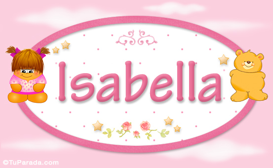 Tarjeta - Isabella - Nombre para bebé