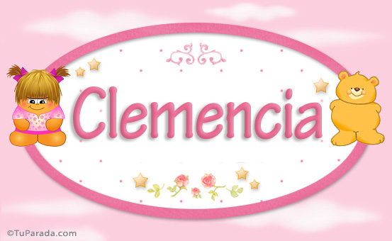 Tarjeta - Clemencia - Nombre para bebé