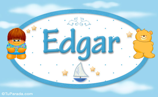 Tarjeta - Edgar - Nombre para bebé