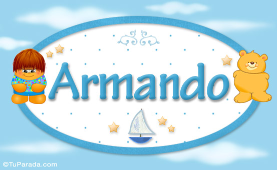 Tarjeta - Armando - Nombre para bebé