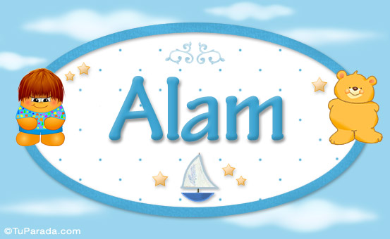 Tarjeta - Alam - Nombre para bebé