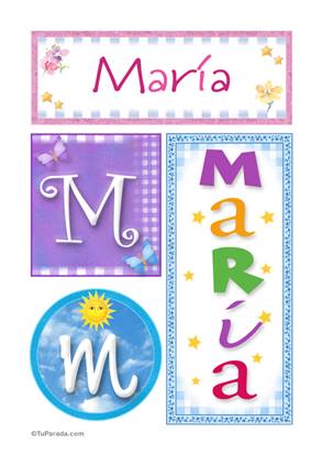 María - Carteles e iniciales