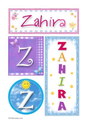 Zahira - Carteles e iniciales