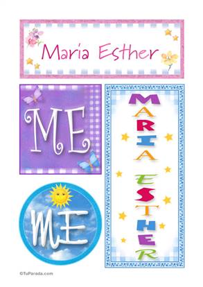 María Esther - Carteles e iniciales