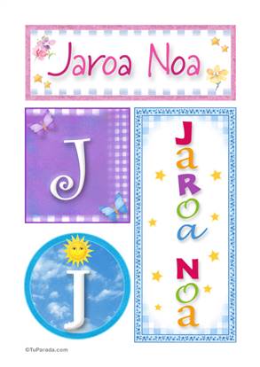 Jaroa Noa - Carteles e iniciales