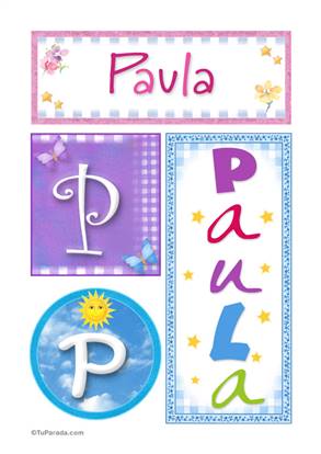 Paula - Carteles e iniciales