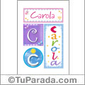 Carola - Carteles e iniciales