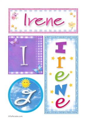 Irene - Carteles e iniciales