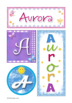 Aurora - Carteles e iniciales