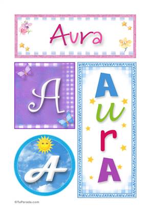 Aura - Carteles e iniciales