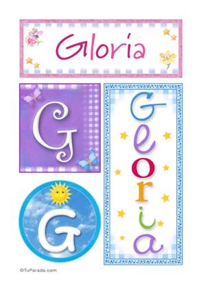 Gloria - Carteles e iniciales