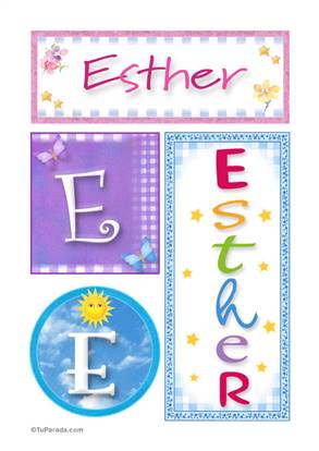 Esther, nombre, imagen para imprimir