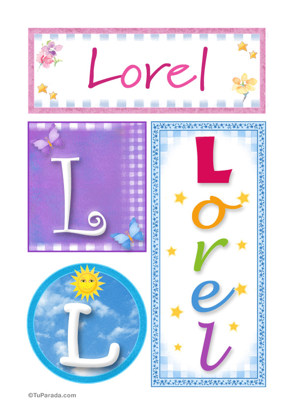 Lorel, nombre, imagen para imprimir