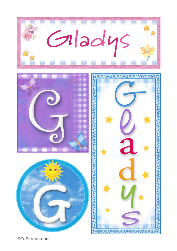 Gladys, nombre, imagen para imprimir