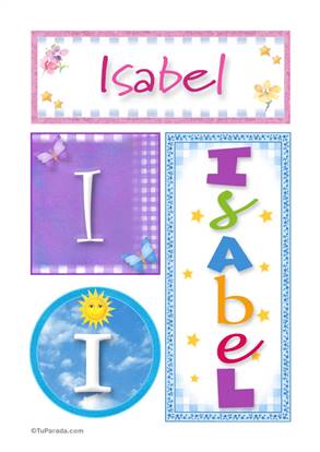 Isabel, nombre, imagen para imprimir