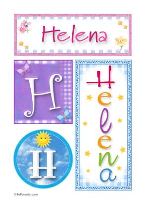 Helena, nombre, imagen para imprimir