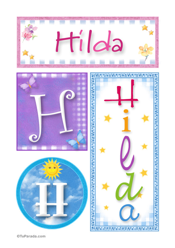 Hilda, nombre, imagen para imprimir