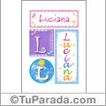 Luciana, nombre, imagen para imprimir