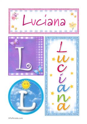Luciana, nombre, imagen para imprimir