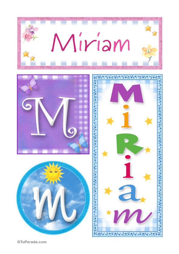 Miriam, nombre, imagen para imprimir