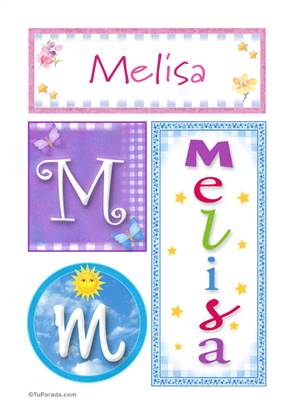 Melisa, nombre, imagen para imprimir