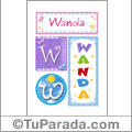 Wanda, nombre, imagen para imprimir