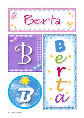 Berta, nombre, imagen para imprimir