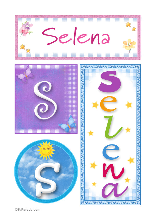 Selena, nombre, imagen para imprimir