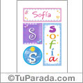 Sofia, nombre, imagen para imprimir