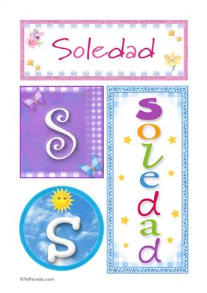 Soledad, nombre, imagen para imprimir