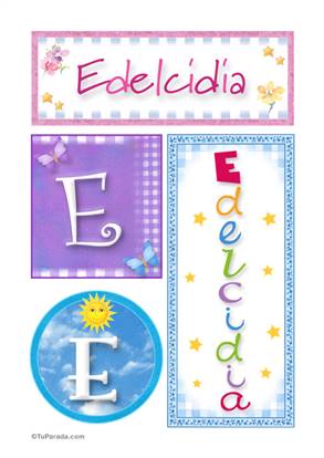 Edelcidia, nombre, imagen para imprimir