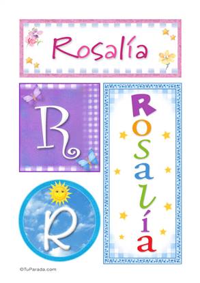 Rosalía, nombre, imagen para imprimir