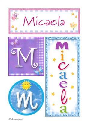 Micaela, nombre, imagen para imprimir