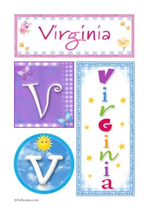 Virginia, nombre, imagen para imprimir