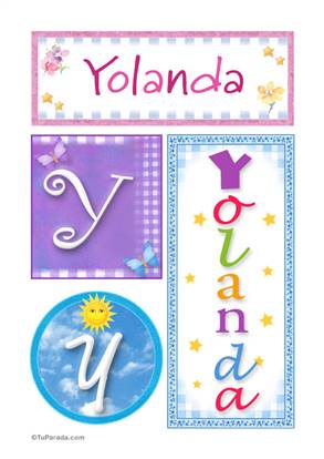 Yolanda, nombre, imagen para imprimir
