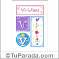 Viridiana, nombre, imagen para imprimir